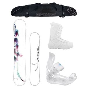 Special Women's Snowboard Package Dreamcatcher and Rear Entry Lux Bindings Complete 