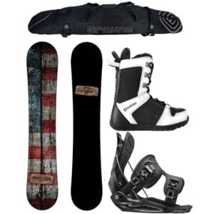 New Years Special Camp Seven Drifter and Flow Alpha MTN Men's Complete Snowboard Package