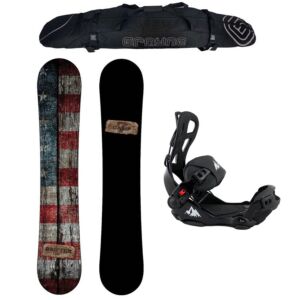 New Years Special Snowboard Package Camp Seven Drifter and System LTX Rear Entry Bindings