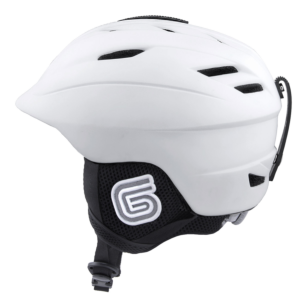 Grayne MTN Ski and Snowboard Helmet White w/Audio Ready Liner
