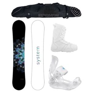 New Years Special MTNW and Lux Complete Women's Snowboard Package
