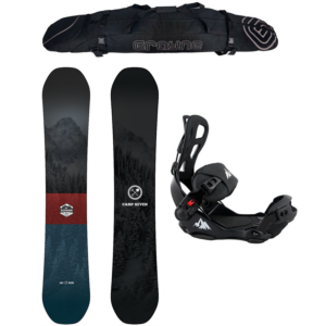 Special Men's Snowboard Package Camp Seven Redwood and LTX Rear Entry Bindings 