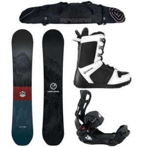 New Years Special Men's Snowboard Package Camp Seven Redwood with LTX Rear Entry Bindings 