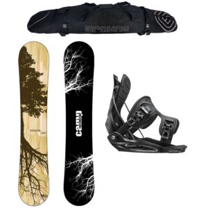 Camp Seven Roots CRC Snowboard and Flow Alpha MTN Complete Mens Snowboard Package 2021