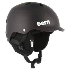Bern Watts Matte Black Hard Hat Helmet w/Black Knit Liner