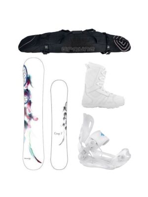 New Years Special Women's Snowboard Package Dreamcatcher and Rear Entry Lux Bindings Complete 