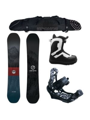 Special Camp Seven Redwood and APX Complete Snowboard Package