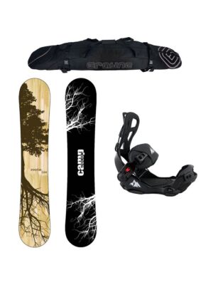 New Years Special Men's Snowboard Package Camp Seven Roots CRCX 2022 and System LTX Rear Entry Bindings 