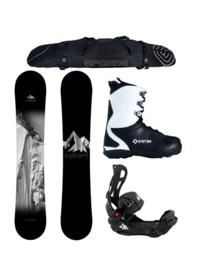 New Years Special Snowboard Package System Timeless and LTX Rear Entry Bindings Complete 